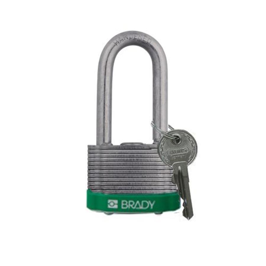 Laminated steel safety padlock green 814108