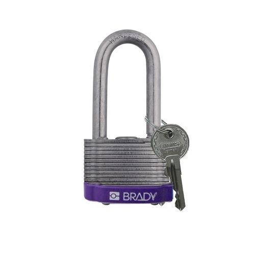 Laminated steel safety padlock purple 814111 