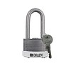 Brady Laminated steel safety padlock white 814112