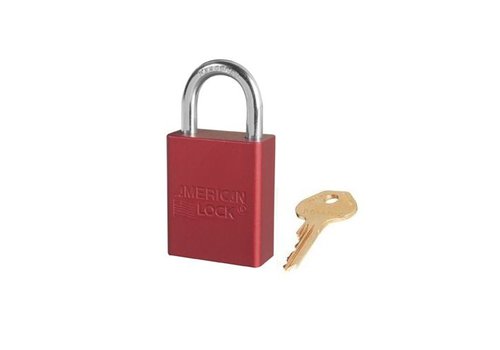 Anodized aluminium safety padlock red S1105RED 