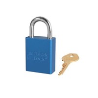 Anodized aluminium safety padlock blue S1105BLU