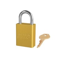 Anodized aluminium safety padlock yellow S1105YLW