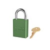 Anodized aluminium safety padlock green S1105GRN