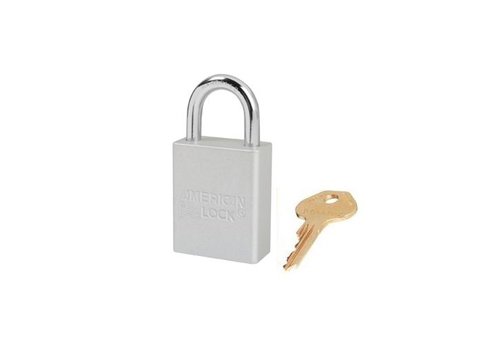 Anodized aluminium safety padlock white S1105CLR 