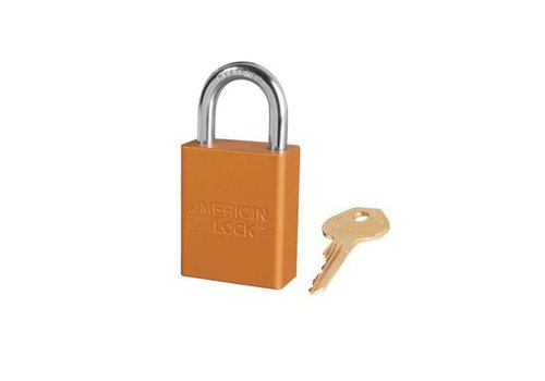 Anodized aluminium safety padlock orange S1105ORJ 