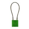 Abus Anodized aluminium safety padlock green  with cable 72/30CAB GRÜN