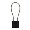 Anodized aluminium safety padlock black with cable 72/30CAB SCHWARZ