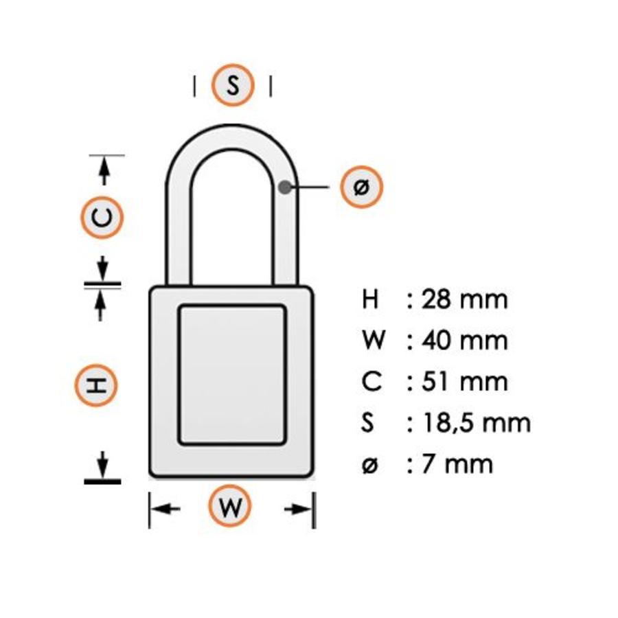 Laminated steel safety padlock orange 814109