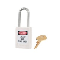 Zenex Sicherheitsvorhängeschloss weiß S33WHT - S33KAWHT