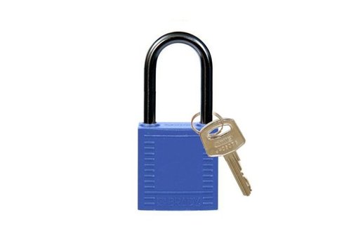 Nylon compact safety padlock blue 814114 - lockout-tagout-shop