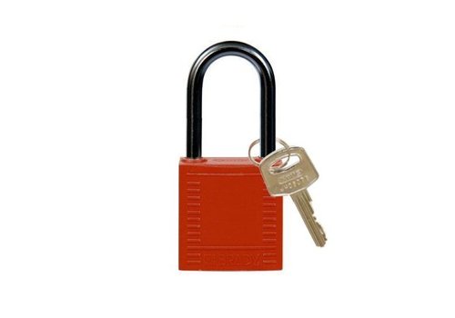 Nylon compact safety padlock red 814126 