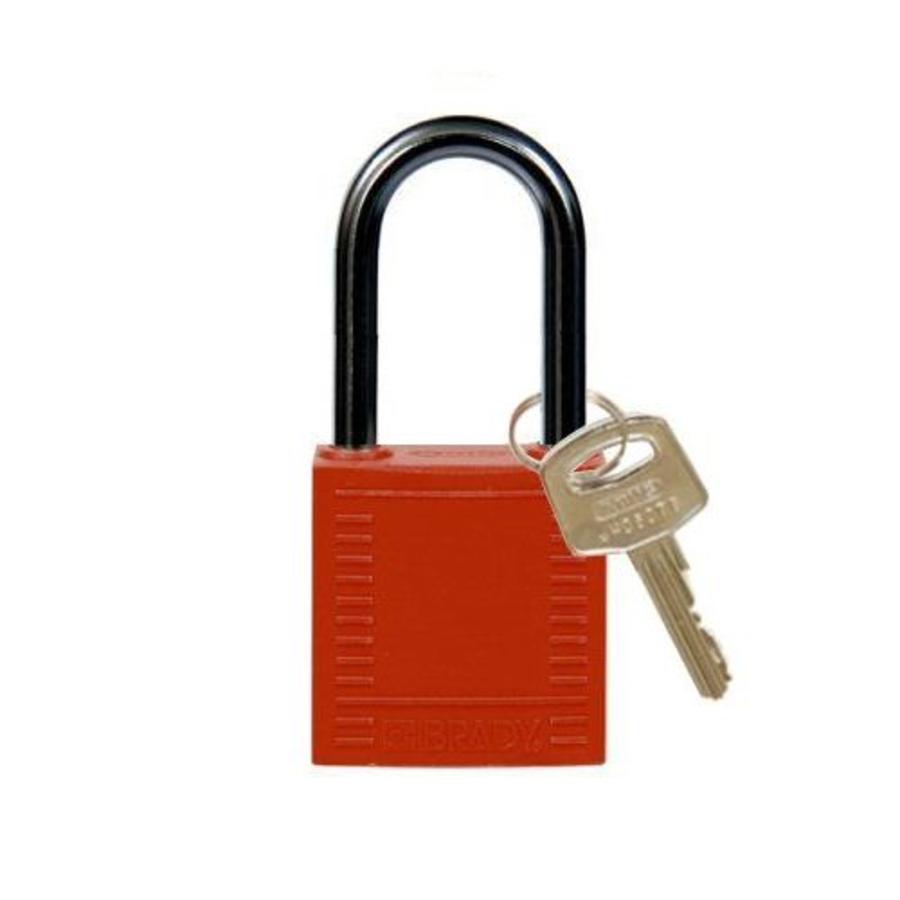 Red Keyed Different Cable Lockout Locks - 2 Keys, 10 Pack