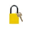 Brady Nylon compact safety padlock yellow 814117