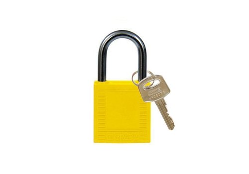 Nylon compact safety padlock yellow 814117 