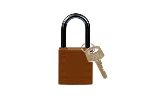 Nylon compact safety padlock brown 814130 
