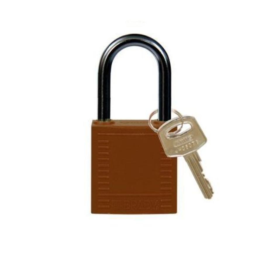 Nylon compact safety padlock brown 814130