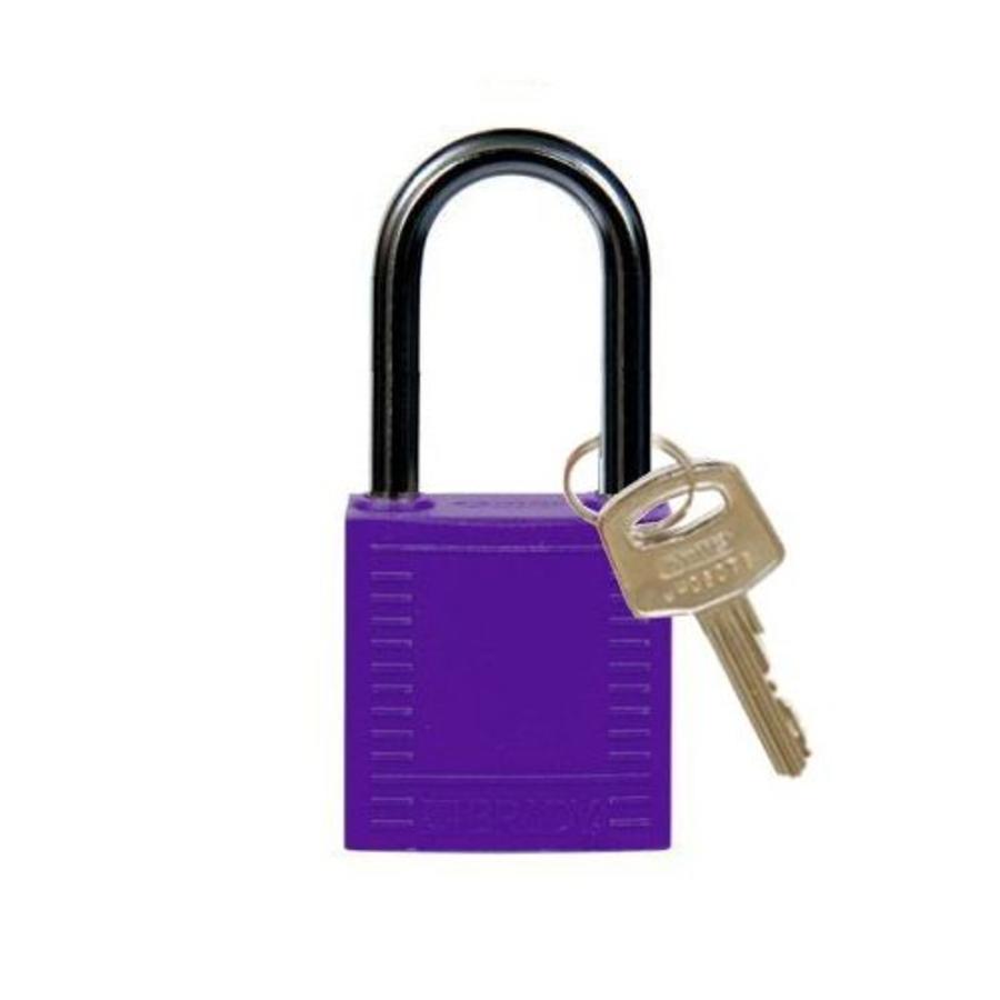 Nylon compact safety padlock purple 814131