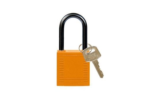 Nylon compact safety padlock orange 814129 