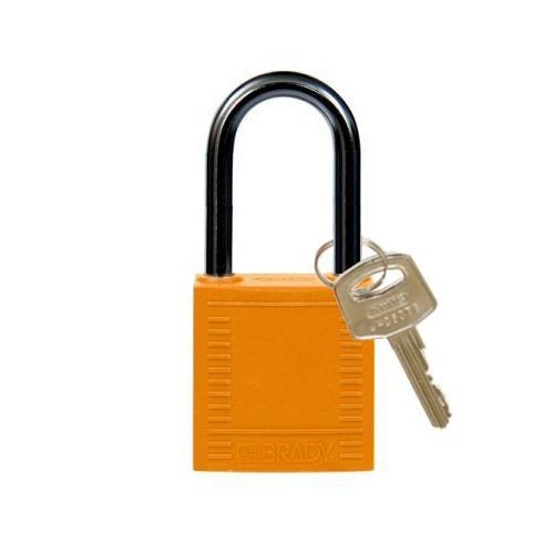 Nylon compact safety padlock orange 814129 