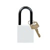 Brady Nylon compact safety padlock white 814132