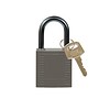 Brady Nylon compact safety padlock grey 814123