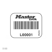 Vorhängeschloss-Etiketten mit Barcode (100 Stück) S150-S153