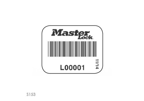 Padlock labels with barcode S150-S153 