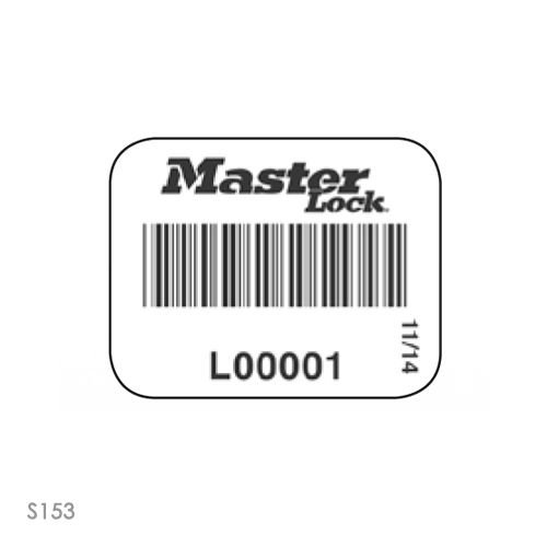 Vorhängeschloss-Etiketten mit Barcode S150-S153 