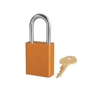 Anodized aluminium safety padlock orange S1106OR