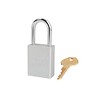 Anodized aluminium safety padlock white S1106CLR