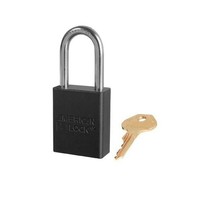 Anodized aluminium safety padlock black S1106BLK