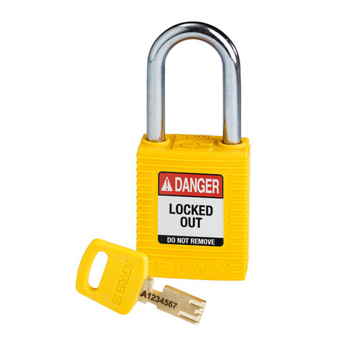SafeKey nylon Sicherheitsvorhängeschloss gelb 150343 