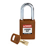 Brady SafeKey nylon Sicherheitsvorhängeschloss braun 150275 / 150228