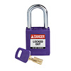 Brady SafeKey nylon safety padlock purple 150250 / 150362