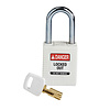 Brady SafeKey nylon safety padlock white 150367 / 150292