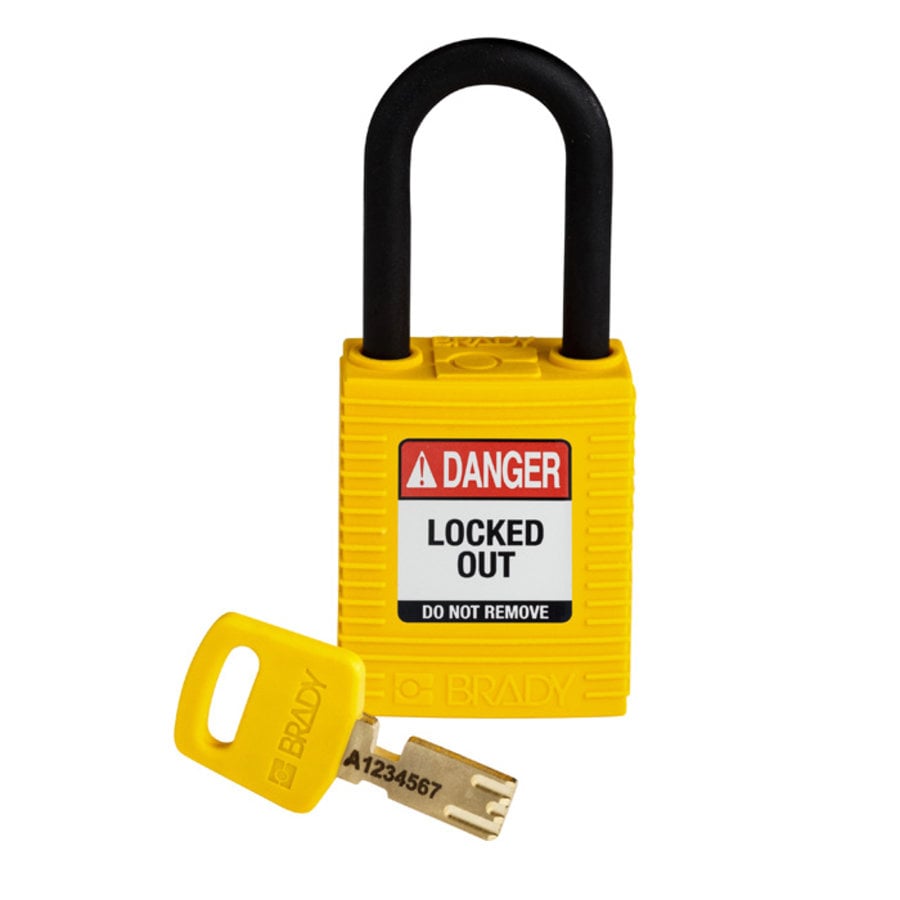 SafeKey nylon safety padlock yellow 150232 / 150265