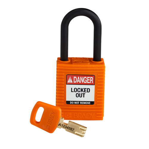 SafeKey nylon Sicherheitsvorhängeschloss orange 150230 