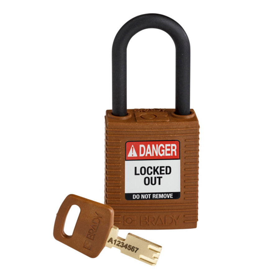 SafeKey nylon safety padlock brown 150318 /  150309