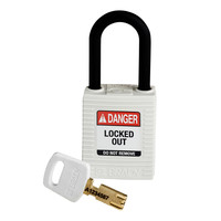 SafeKey nylon Sicherheitsvorhängeschloss weiß 150365 / 150308