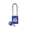 Brady SafeKey nylon safety padlock blue 150249