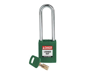 Brady nylon SafeKey safety padlock green 150319 - lockout-tagout-shop