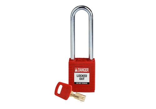 SafeKey nylon safety padlock red 150357 