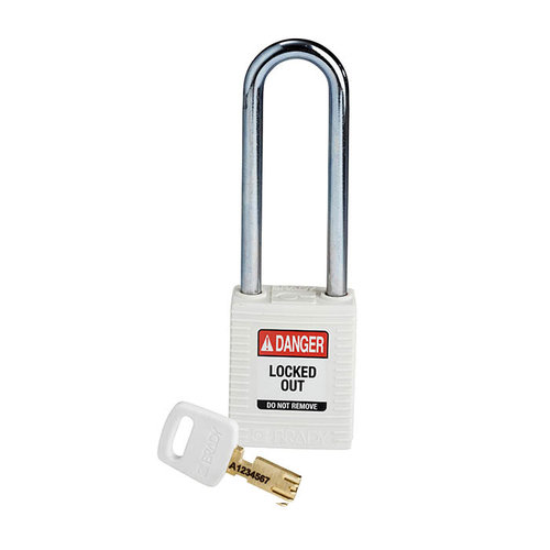 SafeKey nylon safety padlock white 150295 