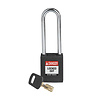 Brady SafeKey nylon safety padlock black 150274