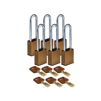 SafeKey aluminium veiligheidshangslot bruin 150284