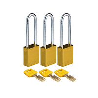 SafeKey Aluminium safety padlock  Yellow 150285