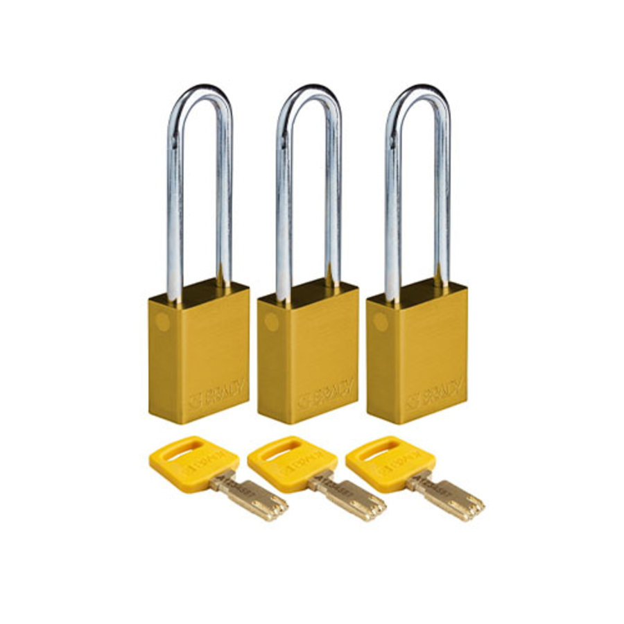 SafeKey Aluminium safety padlock  Yellow 150285