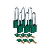 SafeKey Aluminium safety padlock Green 150360