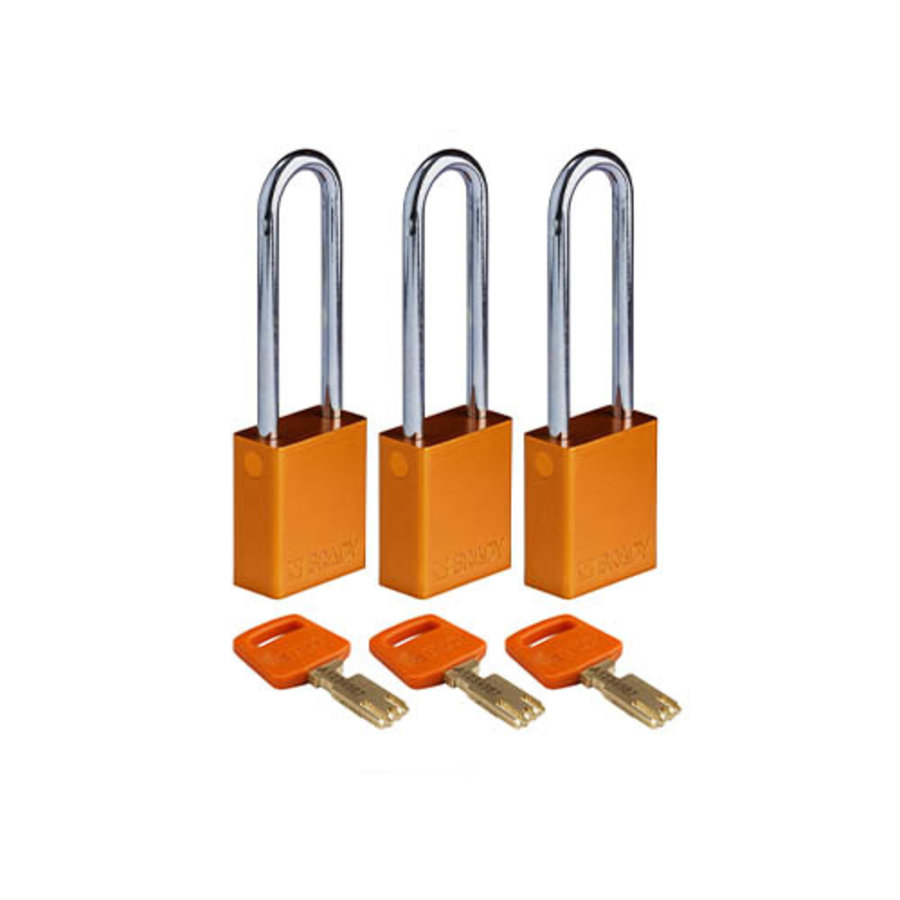 SafeKey Aluminium Sicherheitsvorhängeschloss Orange 150306