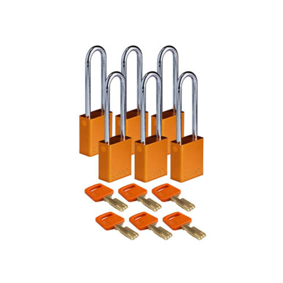SafeKey Aluminium Sicherheitsvorhängeschloss Orange 150306